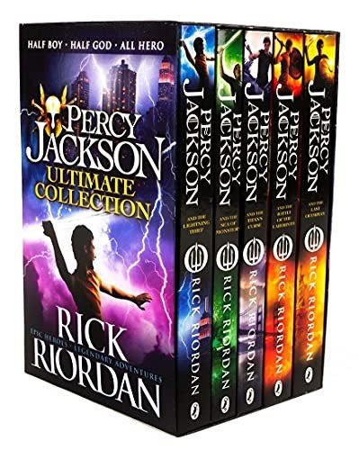 RICK RIORDAN: PERCY JACKSON ULTIMATE COLLECTION Set of 5 – The Lightning Thief, Sea of Monsters, Titan's Curse, Battle of the Labyrinth & Last Olympian By Rick Riordan RICK RIORDAN: PERCY JACKSON ULTIMATE COLLECTION Set of 5 – The Lightning Thief, Sea of Monsters, Titan's Curse, Battle of the Labyrinth & Last Olympian