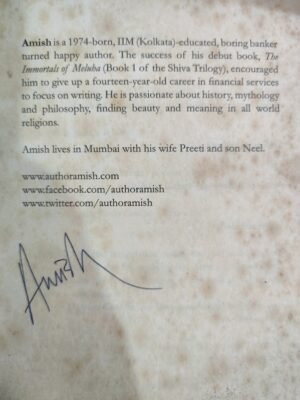 Autograph book of the The Ram - Scion of Ikshvaku (Ram Chandra) By Amish Tripathi
